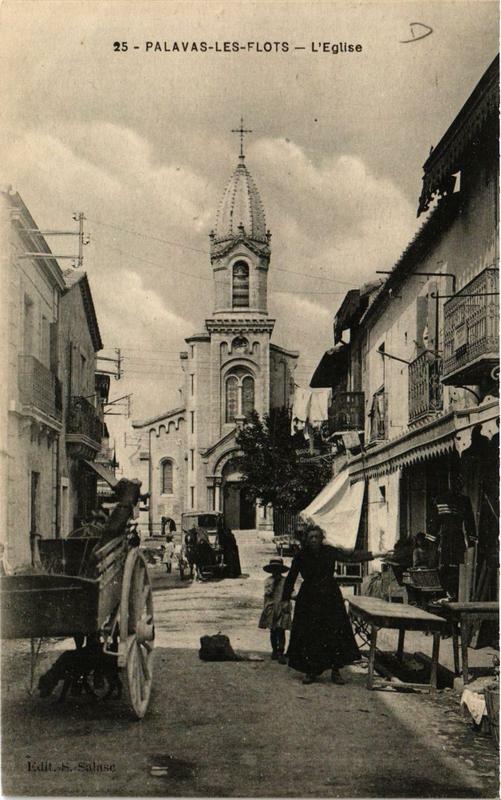 Carte postale ancienne Palavas-les-Flots L'Eglise à Palavas-les-Flots