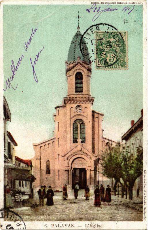 Carte postale ancienne Palavas-les-Flots L'Eglise à Palavas-les-Flots