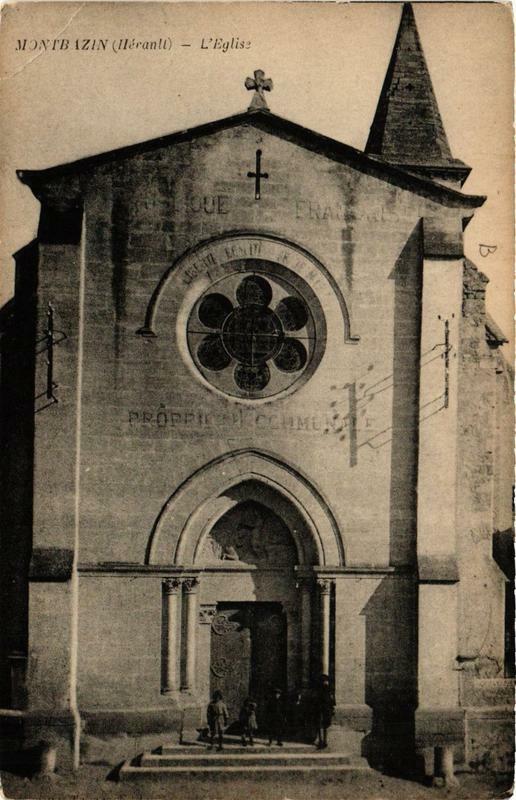 Carte postale ancienne Montbazin L'Eglise à Montbazin