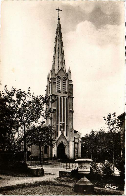 Carte postale ancienne Lamalou-les-Bains L'Eglise à Lamalou-les-Bains