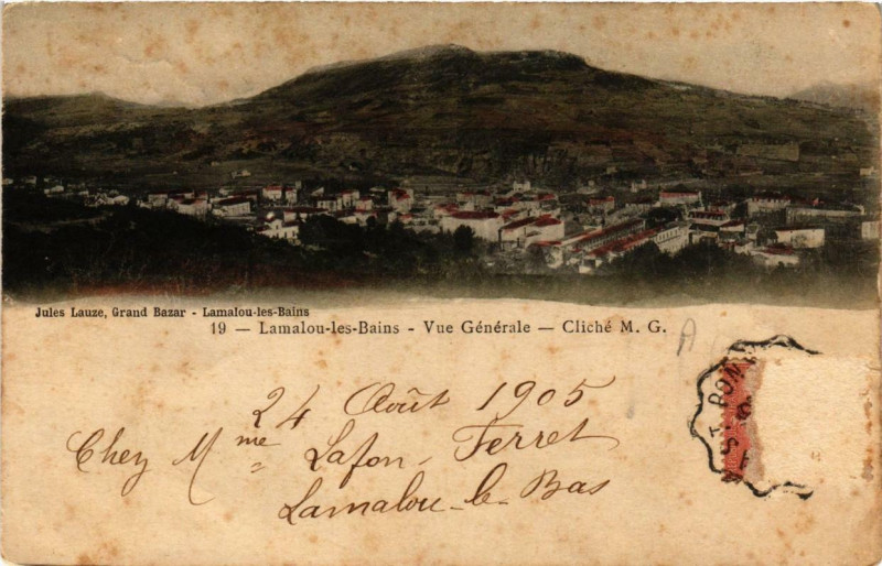 Carte postale ancienne Lamalou-les-Bains Vue générale à Lamalou-les-Bains