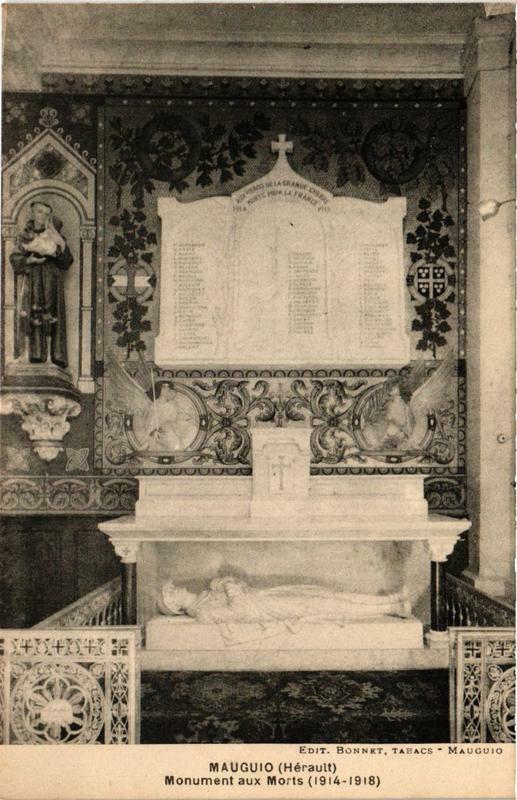 Carte postale ancienne Mauguio Monument aux Morts à Mauguio