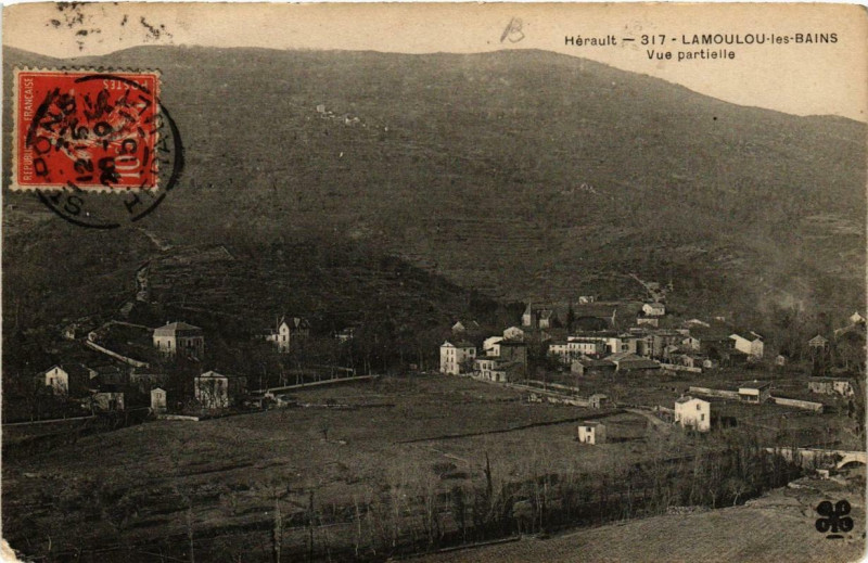 Carte postale ancienne Lamalou-les-Bains Vue partielle à Lamalou-les-Bains