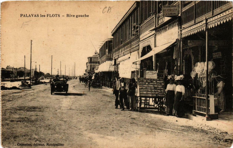 Carte postale ancienne Palavas-les-Flots Rive gauche à Palavas-les-Flots
