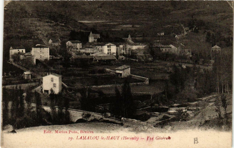 Carte postale ancienne Lamalou-le-Haut Vue générale