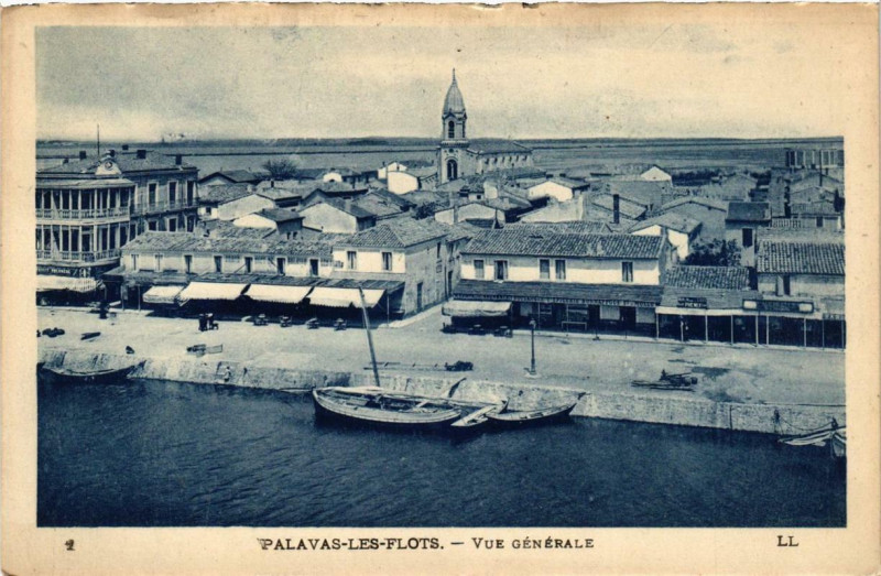 Carte postale ancienne Palavas-les-Flots Vue générale à Palavas-les-Flots