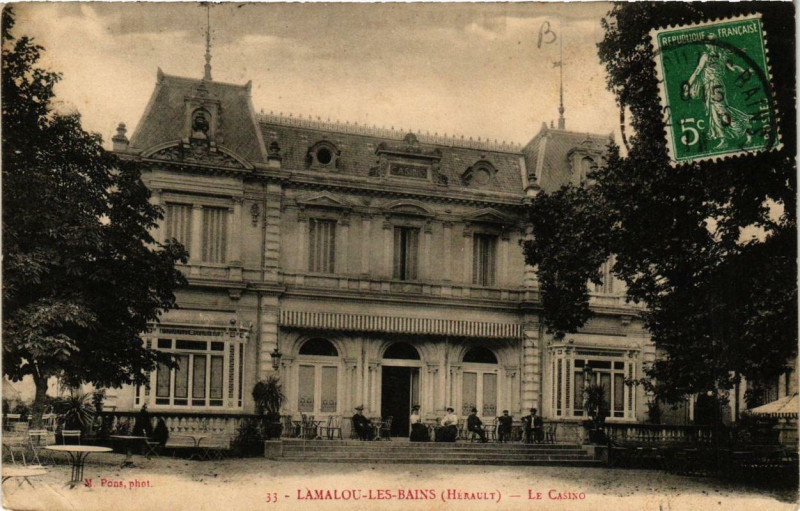 Carte postale ancienne Lamalou-les-Bains Le Casino à Lamalou-les-Bains