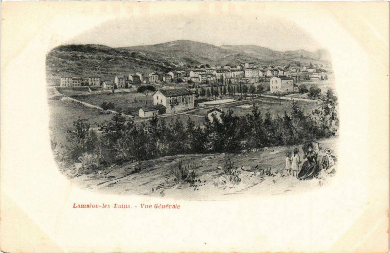 Carte postale ancienne Lamalou-les-Bains Vue générale à Lamalou-les-Bains