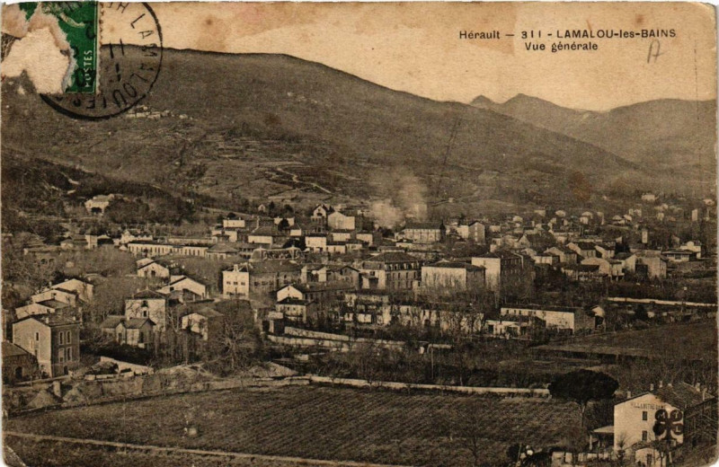 Carte postale ancienne Lamalou-les-Bains Vue générale à Lamalou-les-Bains