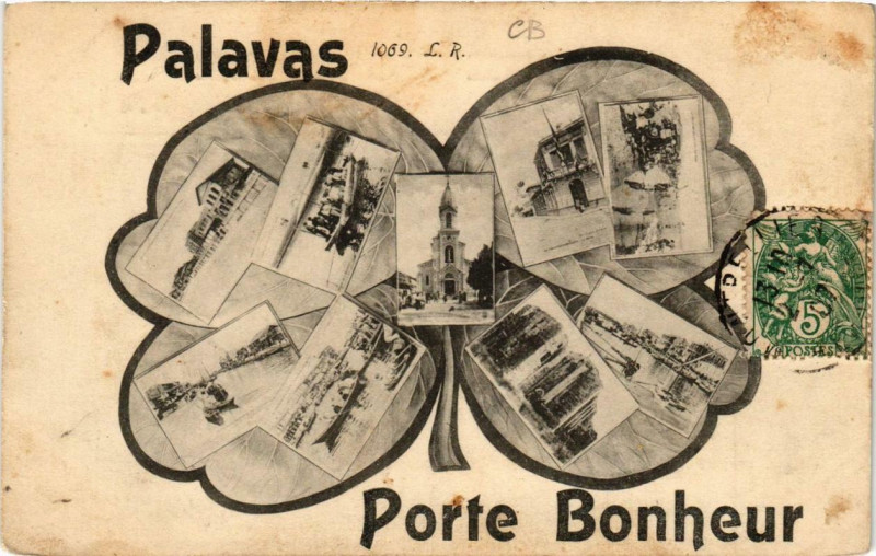 Carte postale ancienne Palavas Porte Bonheur