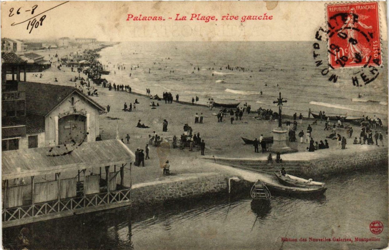Carte postale ancienne Palavas La Plage Rive gauche