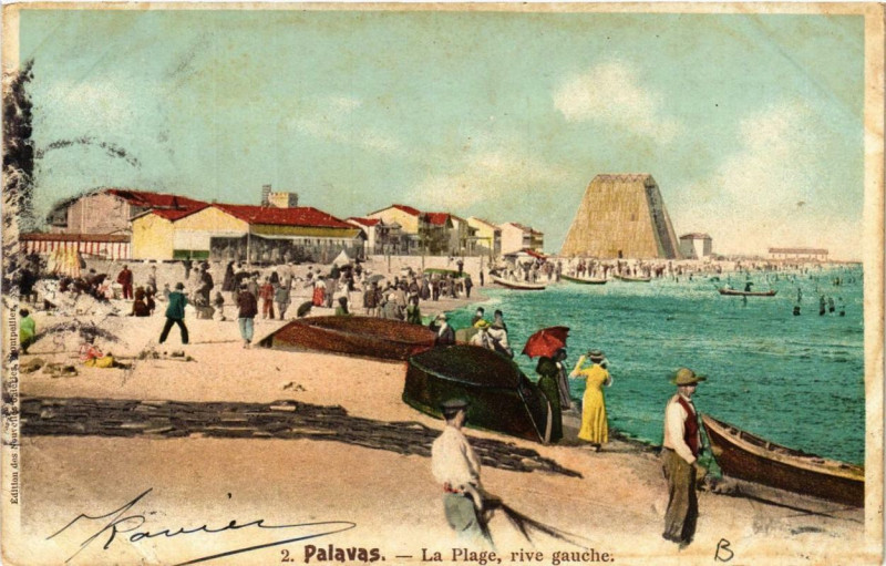 Carte postale ancienne Palavas La Plage Rive gauche