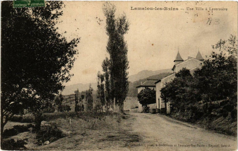 Carte postale ancienne Lamalou-les-Bains Une Villa a Laverniere à Lamalou-les-Bains