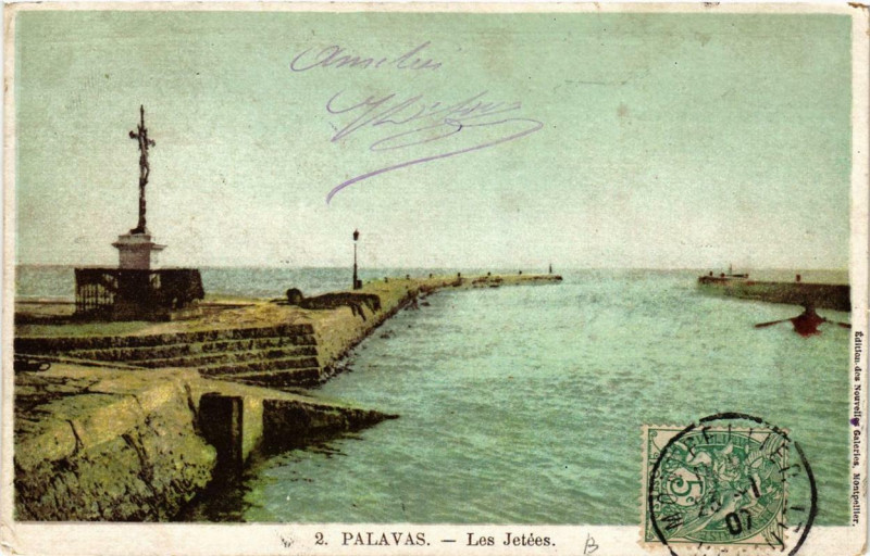 Carte postale ancienne Palavas-les-Flots Les Jetées à Palavas-les-Flots