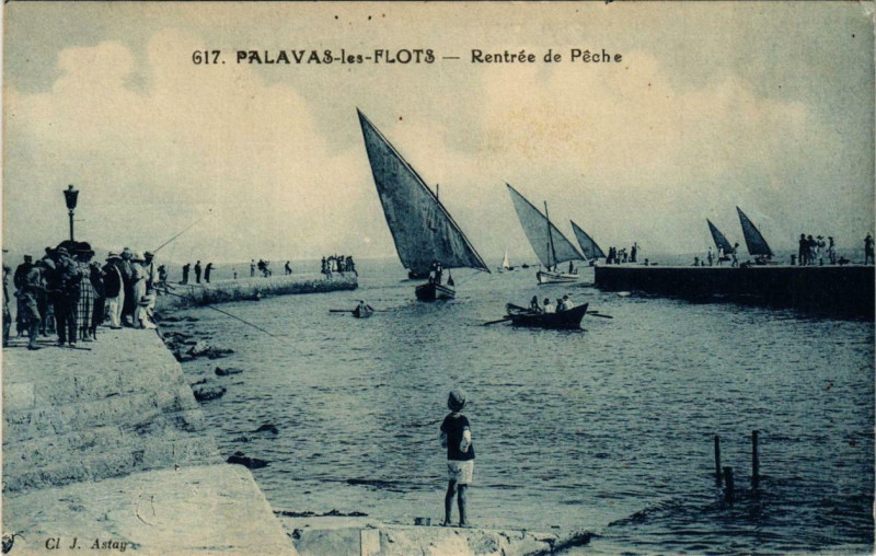 Carte postale ancienne Palavas-les-Flots Rentrée de Peche à Palavas-les-Flots