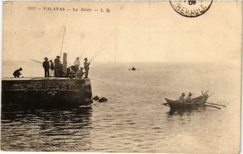 Carte postale ancienne Palavas-les-Flots La Jetée à Palavas-les-Flots