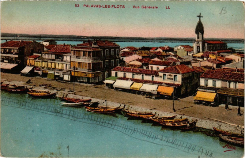 Carte postale ancienne Palavas-les-Flots Vue générale à Palavas-les-Flots