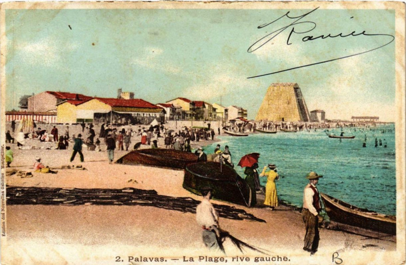 Carte postale ancienne Palavas La Plage Rive gauche