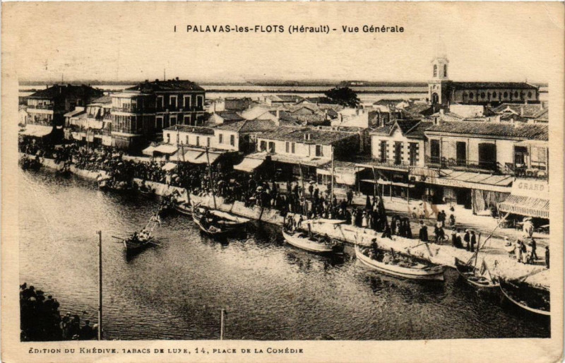 Carte postale ancienne Palavas-les-Flots Vue générale à Palavas-les-Flots