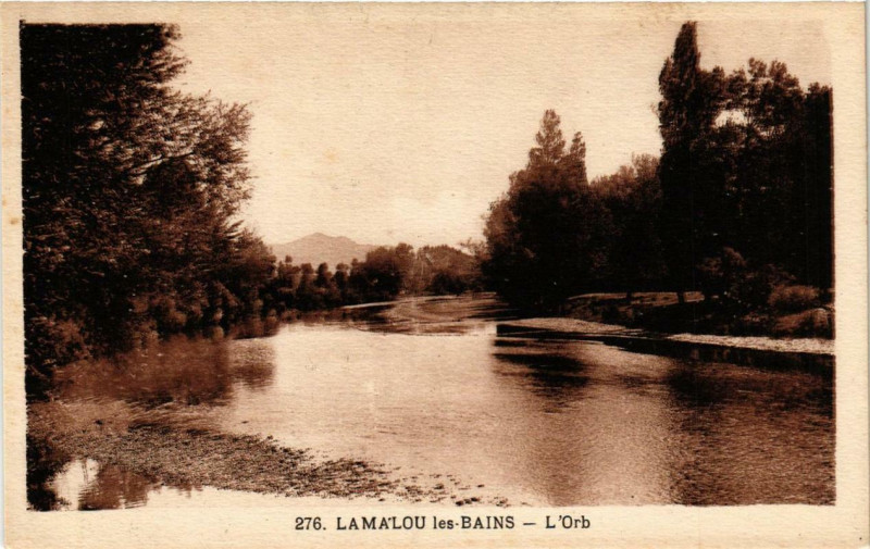 Carte postale ancienne Lamalou-les-Bains L'Orb à Lamalou-les-Bains