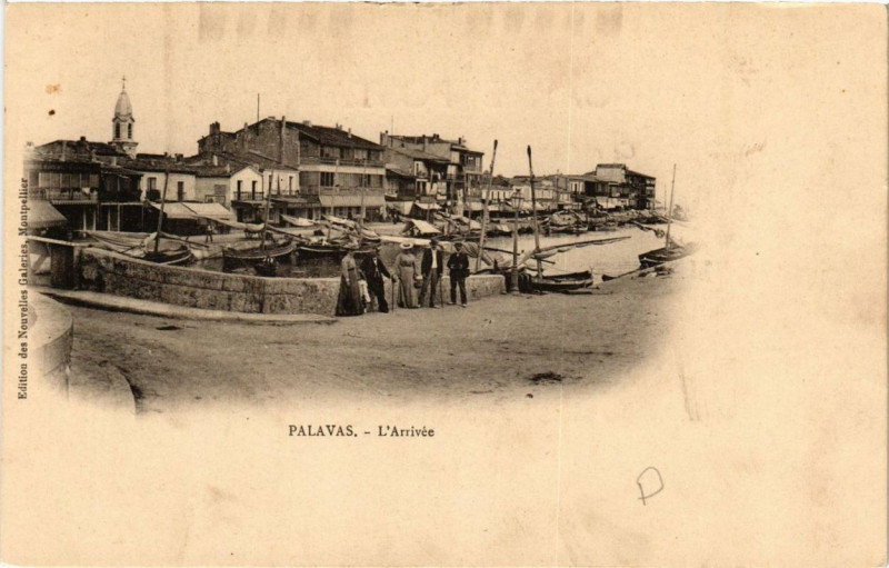 Carte postale ancienne Palavas-les-Flots L'Arrivée à Palavas-les-Flots