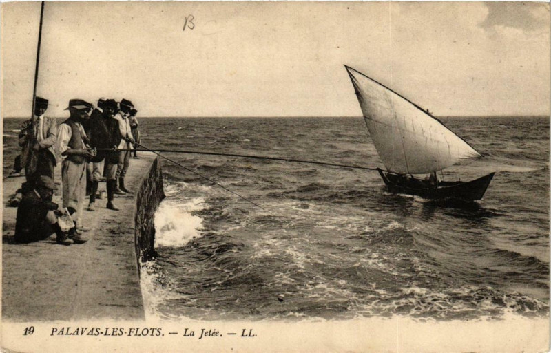 Carte postale ancienne Palavas-les-Flots La Jetée à Palavas-les-Flots