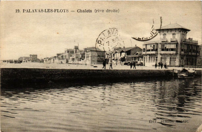 Carte postale ancienne Palavas-les-Flots Chalets à Palavas-les-Flots