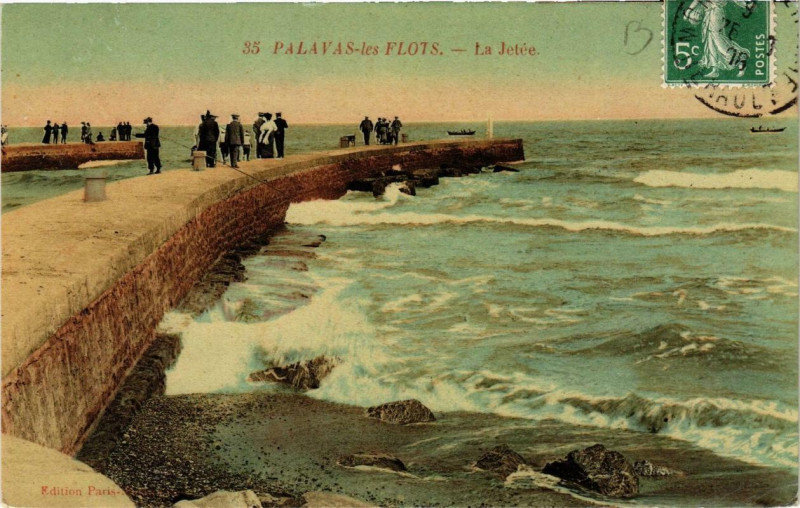 Carte postale ancienne Palavas-les-Flots La Jetée à Palavas-les-Flots