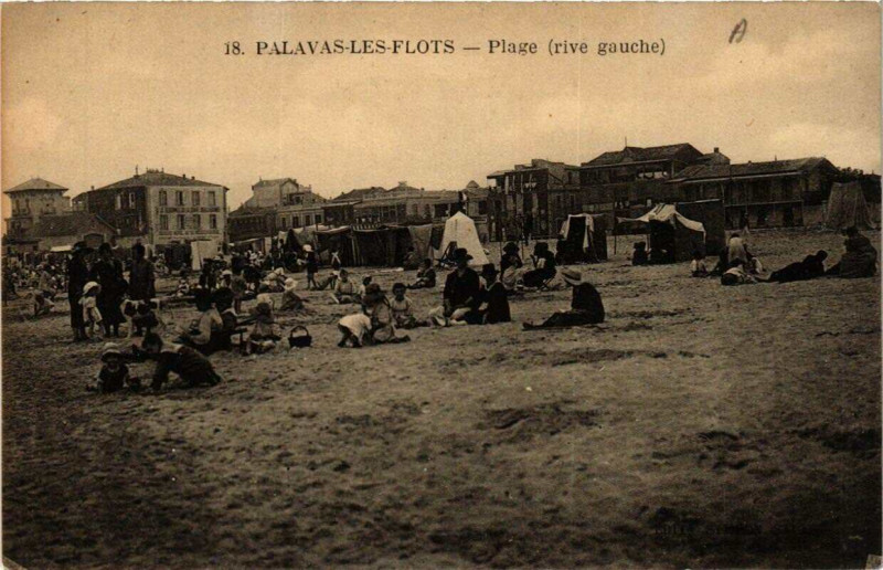Carte postale ancienne Palavas-les-Flots Plage à Palavas-les-Flots
