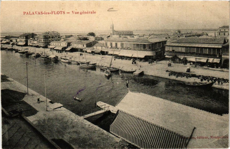 Carte postale ancienne Palavas-les-Flots Vue générale à Palavas-les-Flots