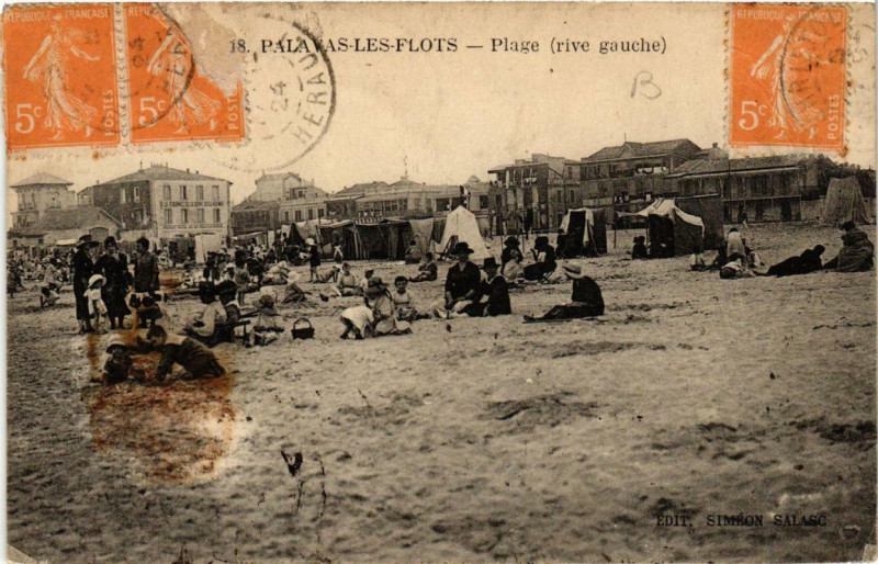 Carte postale ancienne Palavas-les-Flots Plage à Palavas-les-Flots