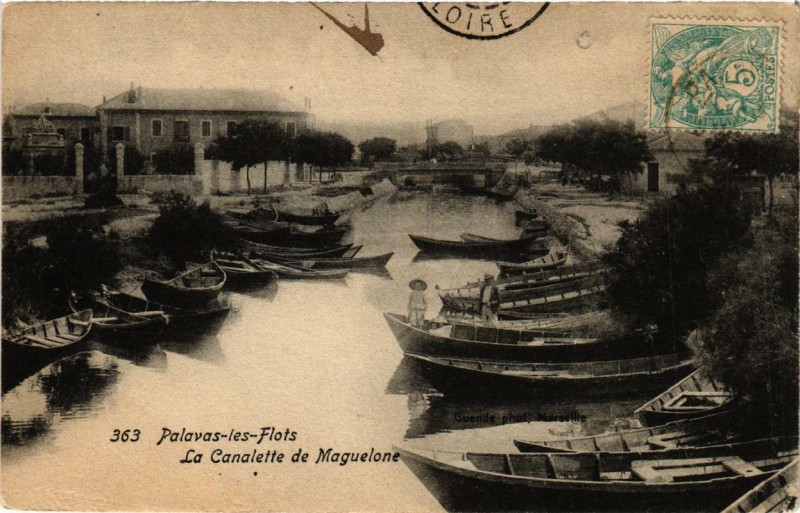Carte postale ancienne Palavas-les-Flots La Canalette de Maguelone à Palavas-les-Flots