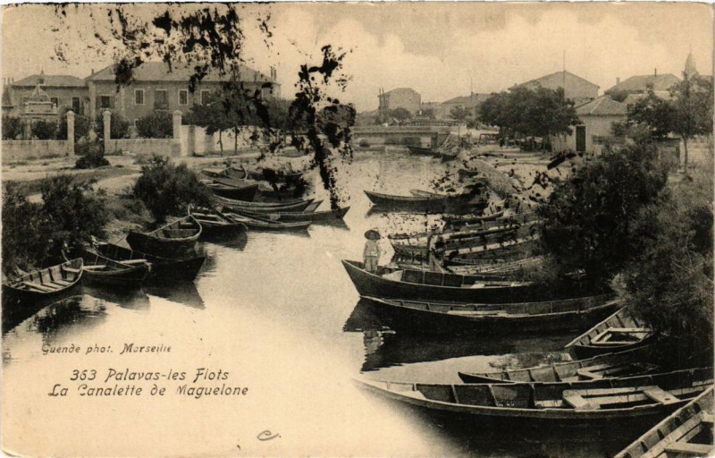 Carte postale ancienne Palavas-les-Flots La Canalette de Maguelone à Palavas-les-Flots