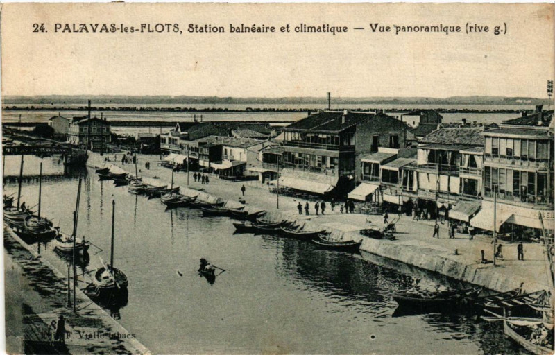 Carte postale ancienne Palavas-les-Flots Station balnéaire et climatique Vue panoramique à Palavas-les-Flots