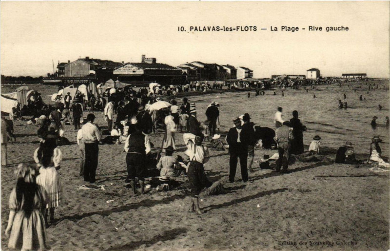Carte postale ancienne Palavas-les-Flots La Plage Rive gauche à Palavas-les-Flots