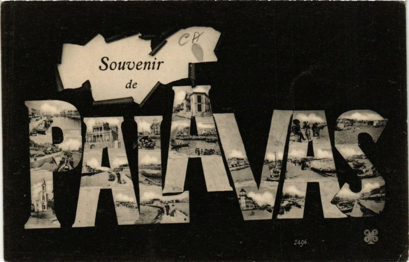 Carte postale ancienne Souvenir de Palavas