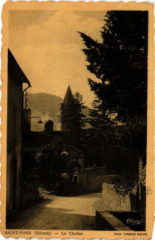 Carte postale ancienne Saint-Pons Le Clocher
