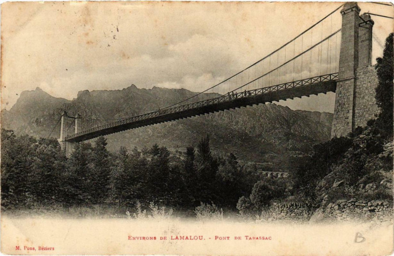 Carte postale ancienne Env. de Lamalou Pont de Tarassac
