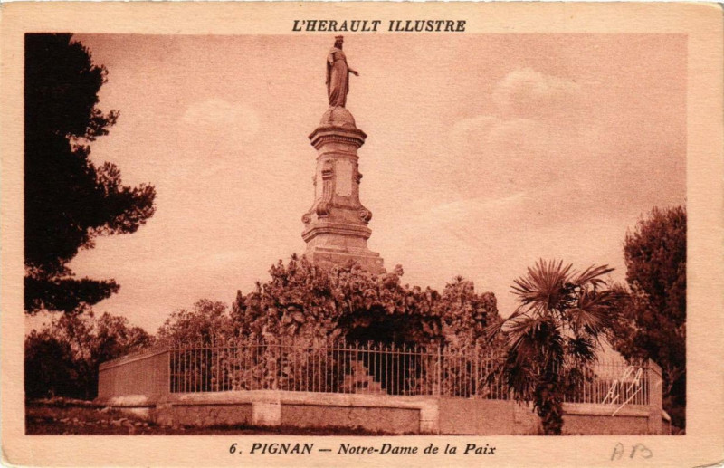 Carte postale ancienne Pignan N.-D. de la Paix à Pignan