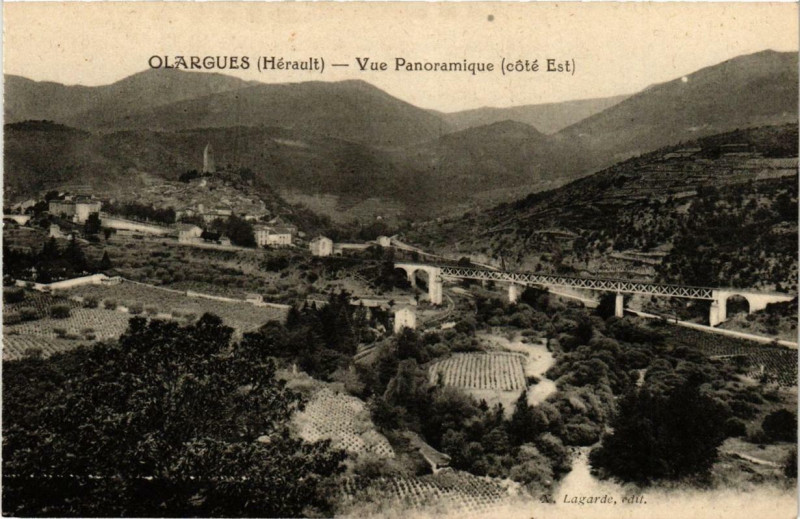 Carte postale ancienne Olargues Vue Panoramique à Olargues