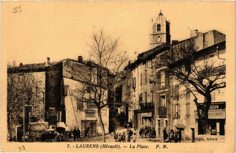 Carte postale ancienne Laurens La Place à Laurens