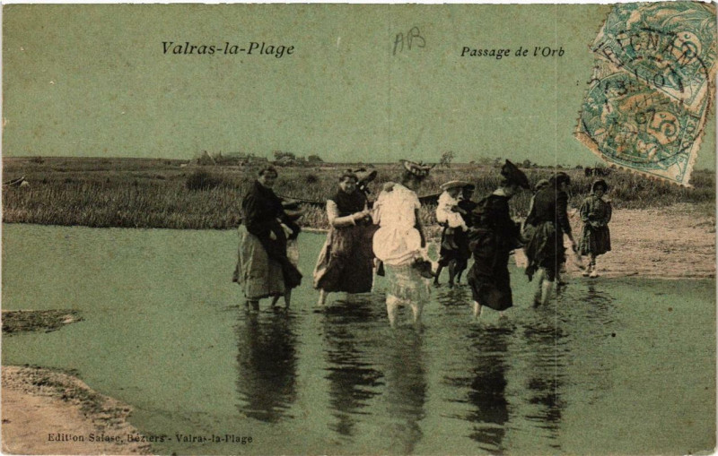 Carte postale ancienne Valras-la-Plage Passage de l'Orb
