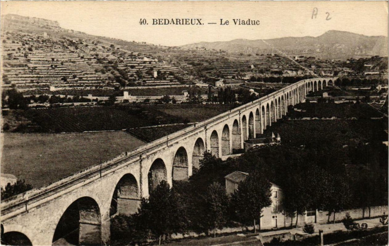 Carte postale ancienne Bedarieux Le Viaduc à Bédarieux