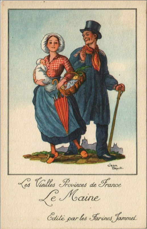 Carte postale ancienne Le Maine Les Vieilles Provinces de France