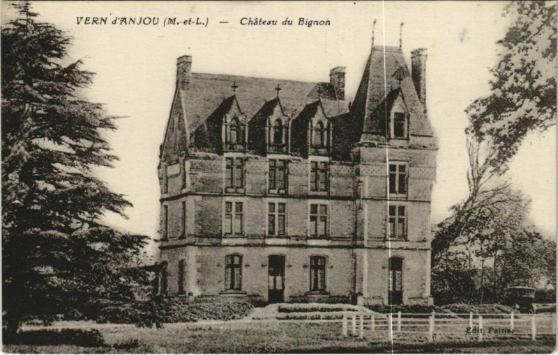 Carte postale ancienne Vern d'Anjou Chateau du Bignon