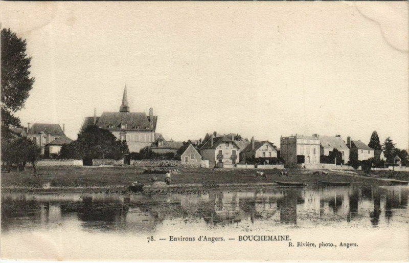 Carte postale ancienne Env. D'Angers Bouchemaine à Angers