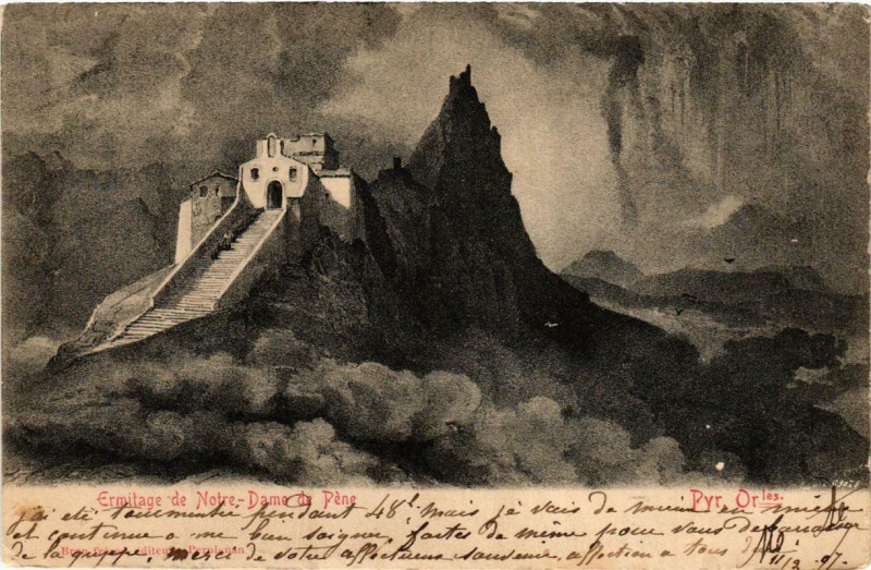Carte postale ancienne Pyr.Or. Ermitage de N.-D. de Pene à Py