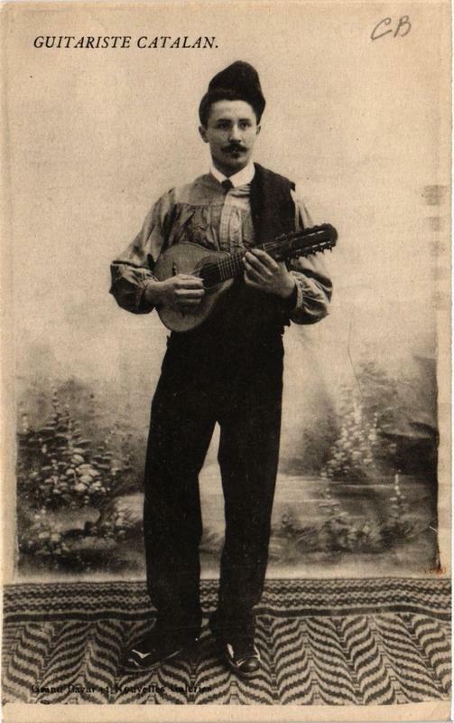 Carte postale ancienne Guitariste Catalan