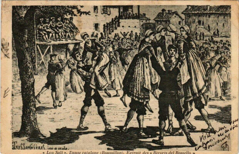 Carte postale ancienne Leu Salt Danse catalane