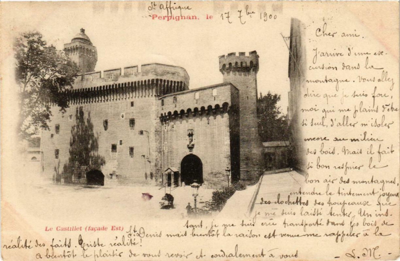 Carte postale ancienne Perpignan Le Castillet à Perpignan